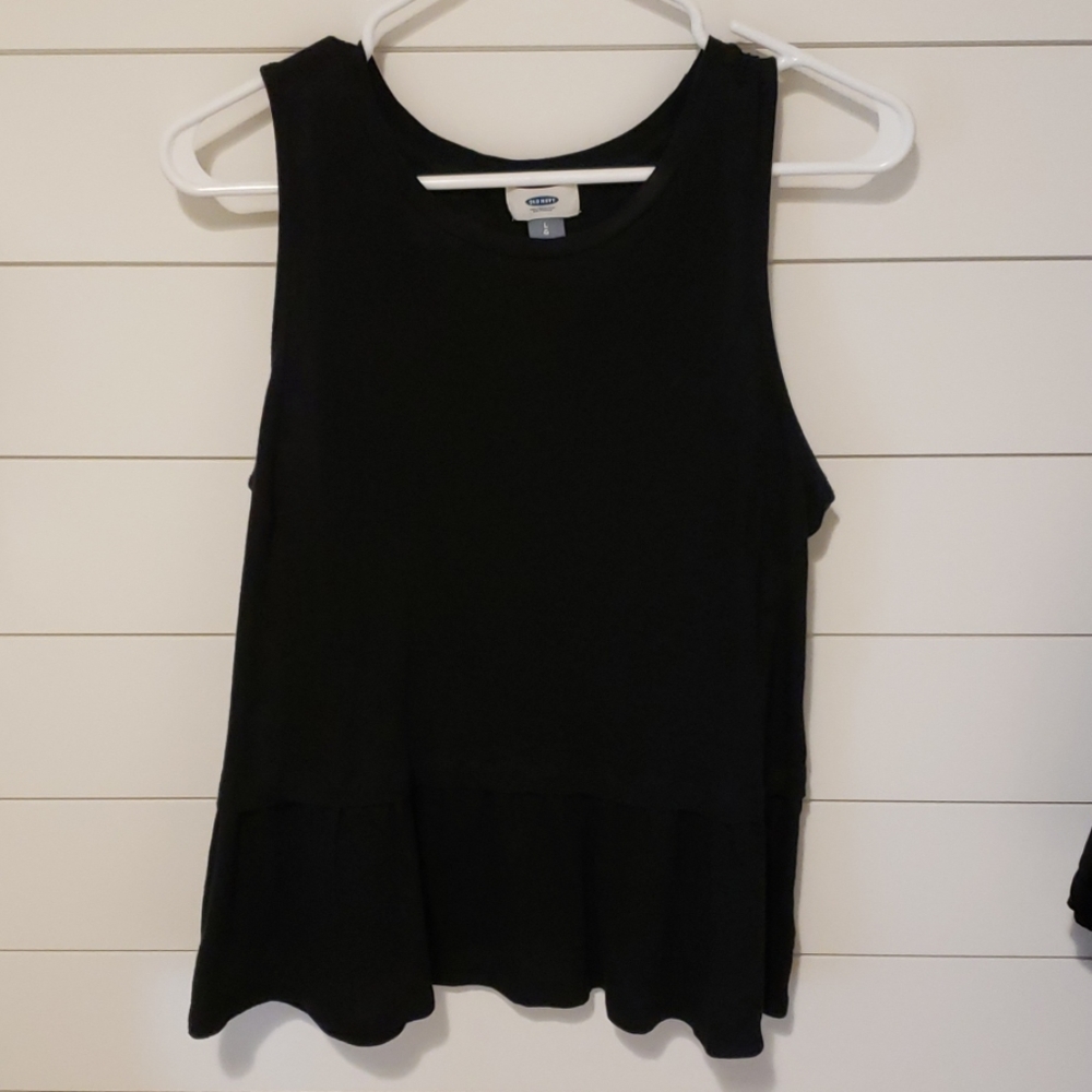 🛍 Womens black peplum top